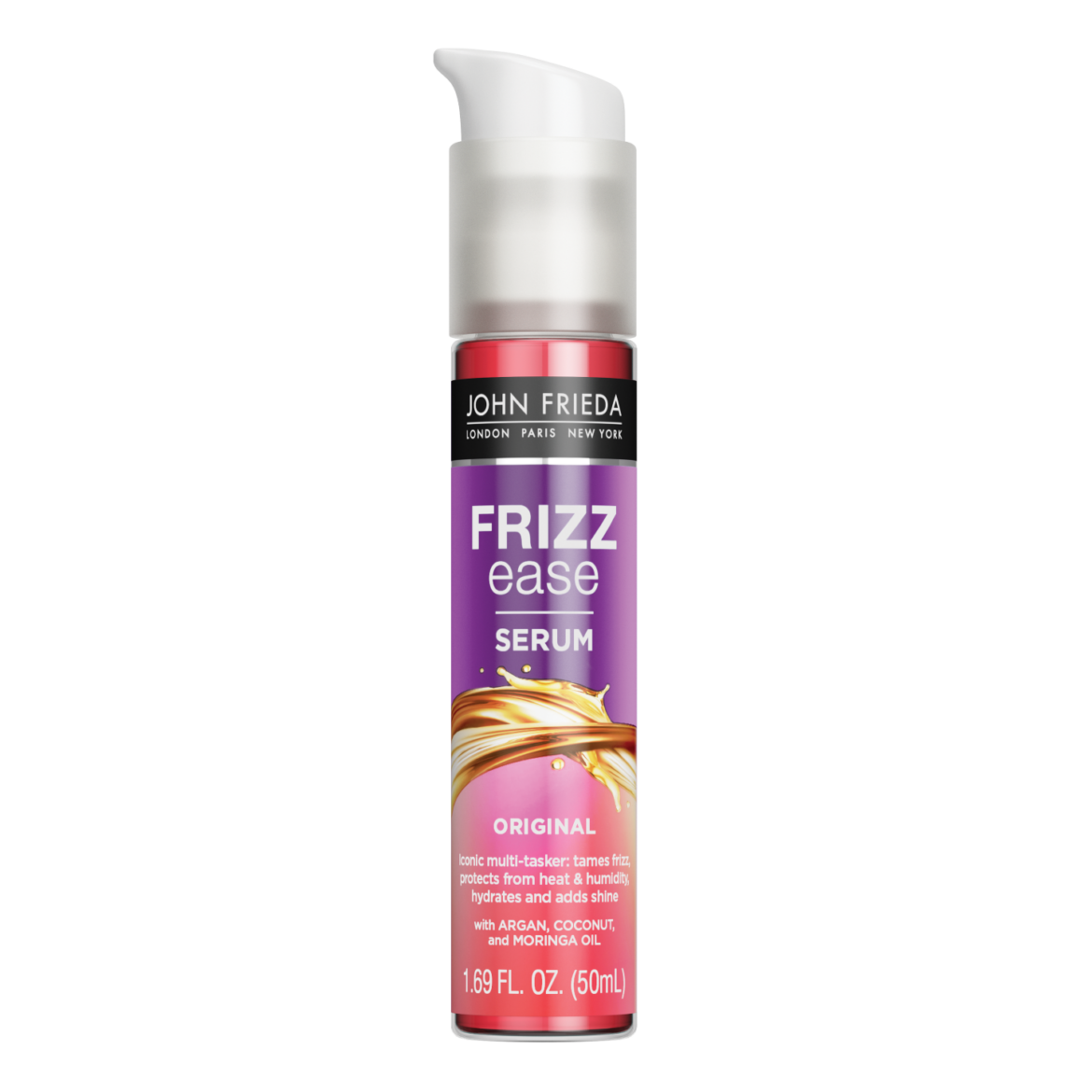 ¿Quieres deslumbrar con un peinado suave, brilloso y elegante? Atrévete con el Serum Original de la marca John Frieda® y verás la diferencia